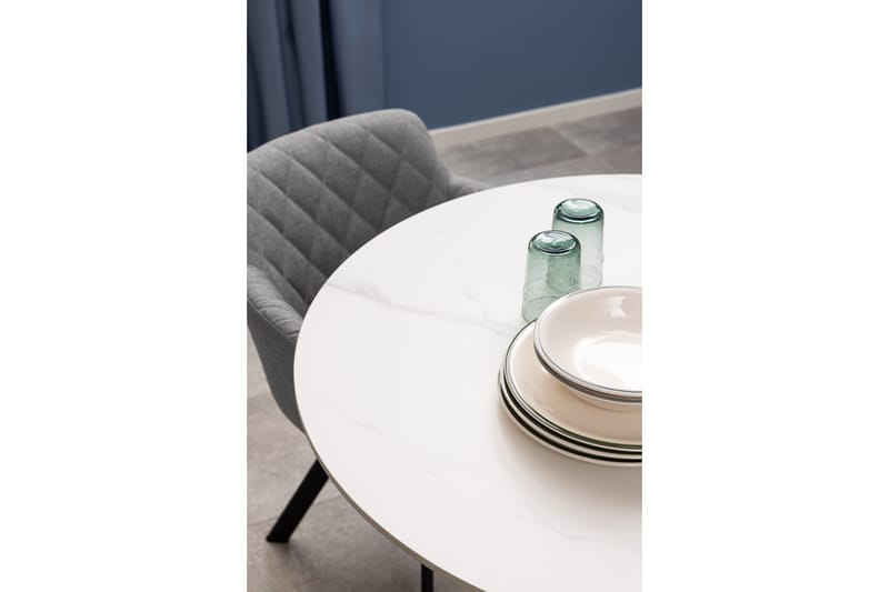 Salm Spisebord 90 cm Rund - Hvid - Spisebord & kjøkkenbord