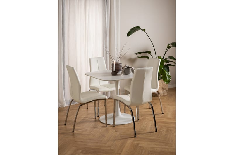 Salm Spisebord 90x90 cm - Hvid - Spisebord & kjøkkenbord