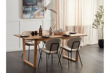 Salmo Rektangulært Spisebord 180 cm med Tre- og Askeutseende - Brun - Møbler - Bord - Spisebord & kjøkkenbord
