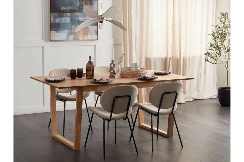 Salmo Rektangulært Spisebord 180 cm med Tre- og Askeutseende - Brun - Møbler - Bord - Spisebord & kjøkkenbord