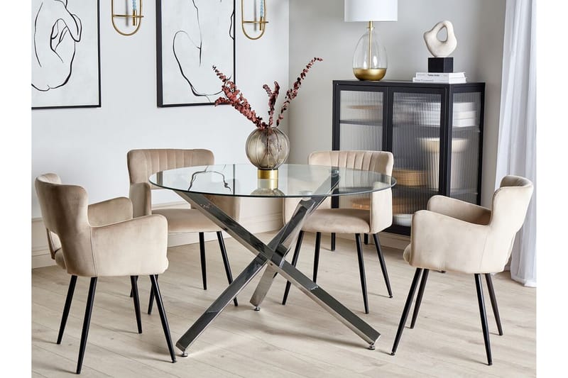 Salno Sofabord 110 cm Rund - Sølv - Møbler - Bord - Sofabord