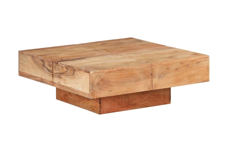Salongbord 80x80x28 cm heltre akasie - Brun - Møbler - Bord - Sofabord