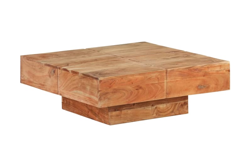 Salongbord 80x80x28 cm heltre akasie - Brun - Møbler - Bord - Sofabord