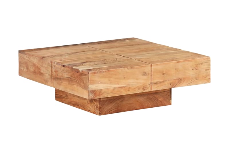 Salongbord 80x80x28 cm heltre akasie - Brun - Møbler - Bord - Sofabord