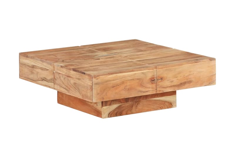 Salongbord 80x80x28 cm heltre akasie - Brun - Møbler - Bord - Sofabord