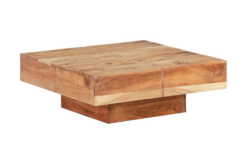 Salongbord 80x80x28 cm heltre akasie - Brun - Møbler - Bord - Sofabord