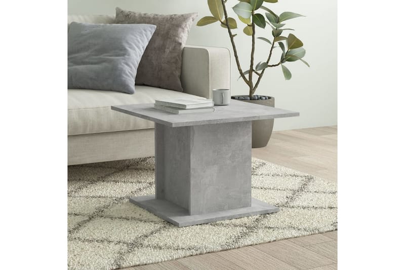 Salongbord betonggrå 55,5x55,5x40 cm sponplate - Grå - Møbler - Bord - Sofabord