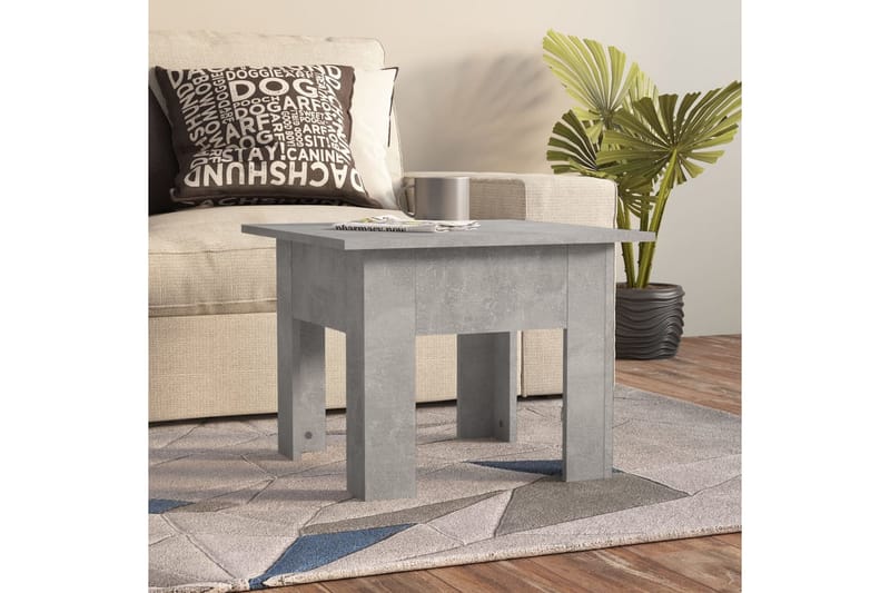 Salongbord betonggrå 55x55x42 cm sponplate - Grå - Møbler - Bord - Sofabord
