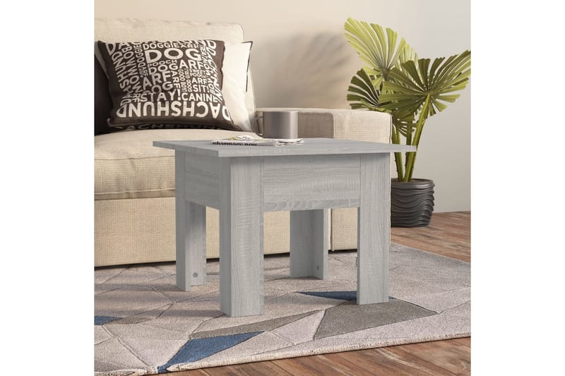 Salongbord grå sonoma eik 55x55x42 cm sponplate - Grå - Møbler - Bord - Sofabord