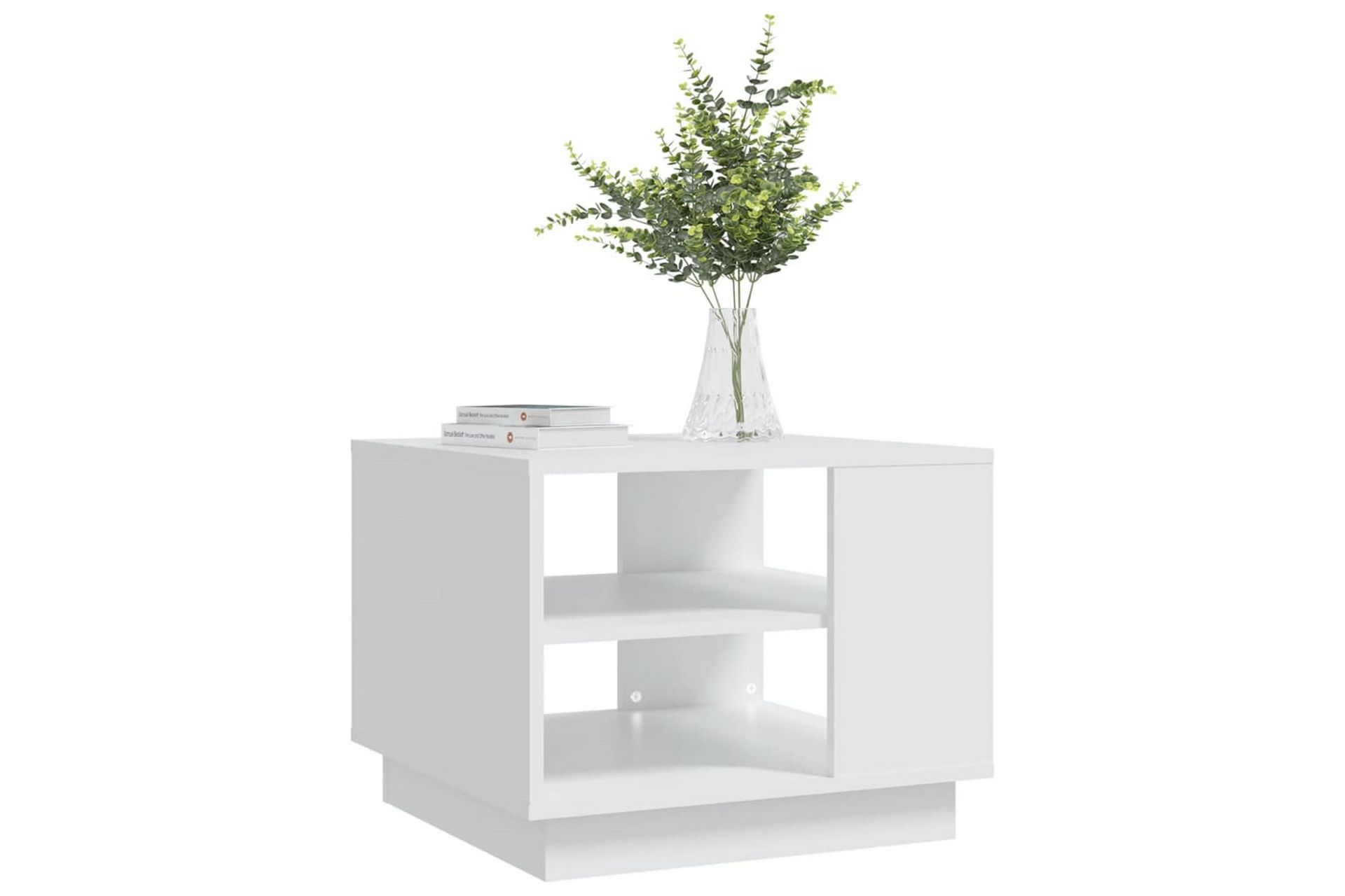 Salongbord hvit 55x55x43 cm sponplate - Hvit - Møbler - Bord - Sofabord