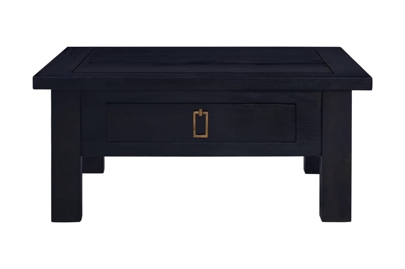 Salongbord lys svart kaffe 68x68x30 cm heltre mahogni - Svart - Møbler - Bord - Sofabord