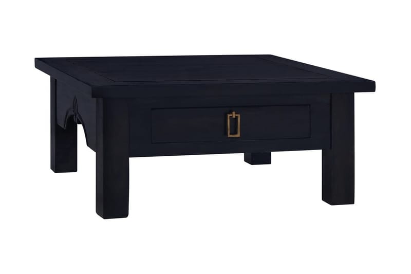 Salongbord lys svart kaffe 68x68x30 cm heltre mahogni - Svart - Møbler - Bord - Sofabord