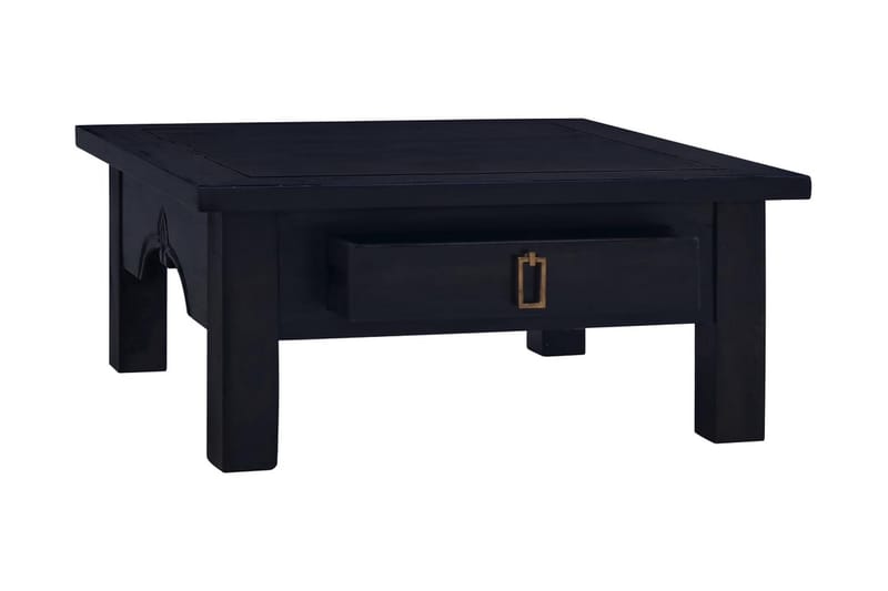 Salongbord lys svart kaffe 68x68x30 cm heltre mahogni - Svart - Møbler - Bord - Sofabord