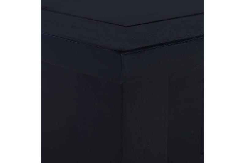 Salongbord lys svart kaffe 68x68x30 cm heltre mahogni - Svart - Sofabord