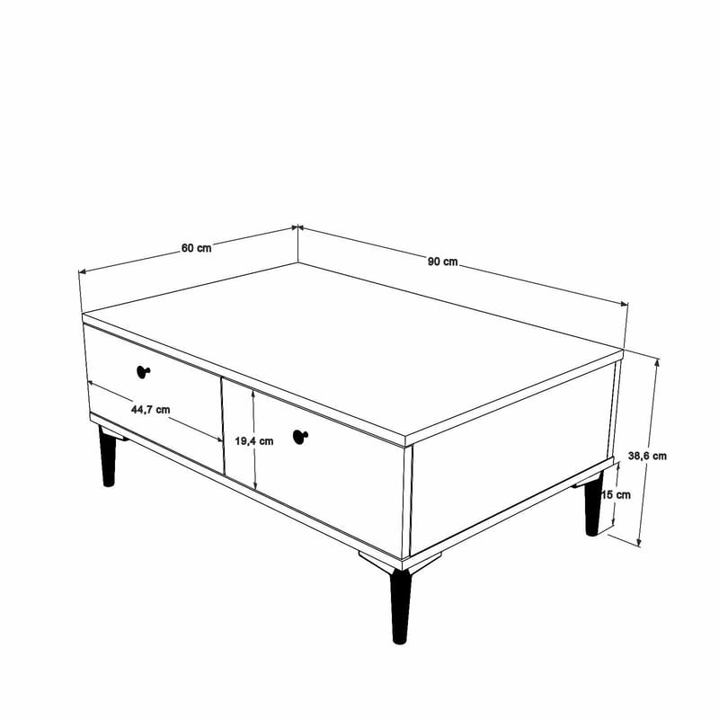 Salongbord Skye Decor Bren (90 x 38,6 x 60 cm) valnøtt - Valnøtt - Møbler - Bord - Sofabord