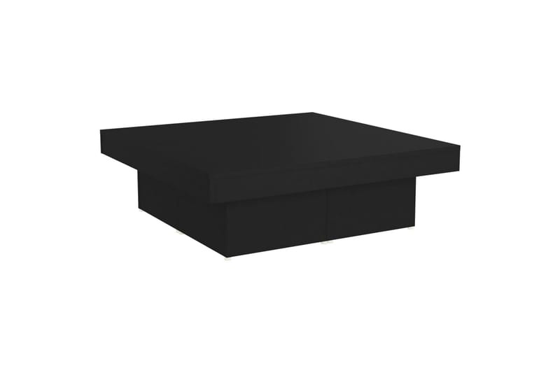 Salongbord svart 90x90x28 cm sponplate - Svart - Sofabord