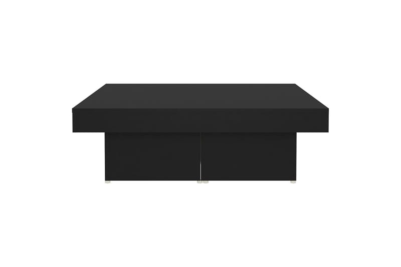 Salongbord svart 90x90x28 cm sponplate - Svart - Sofabord