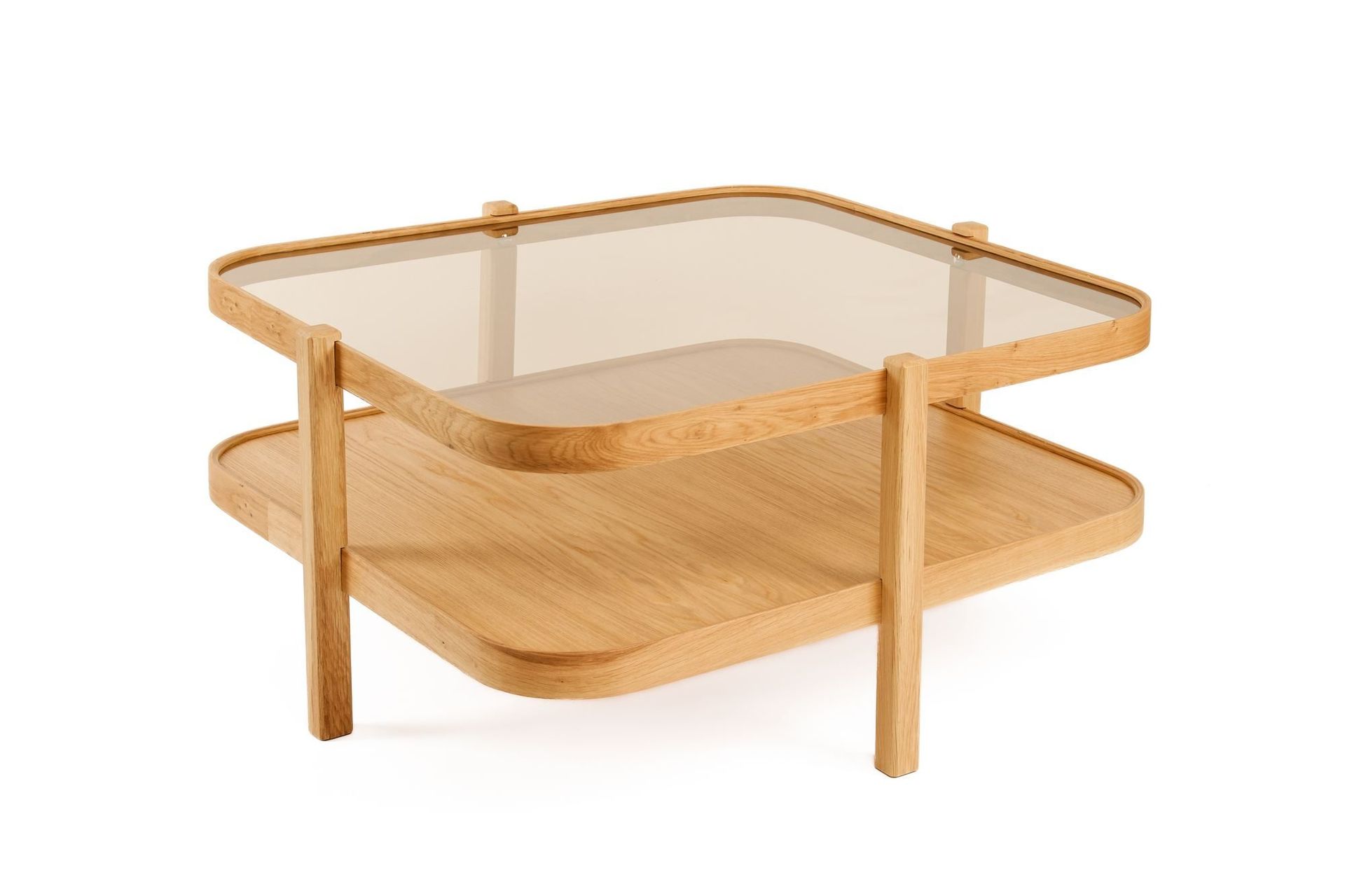 Salongbord Wallxpert Alaska (90 x 48 x 90 cm) Eik transparent - Eik transparent