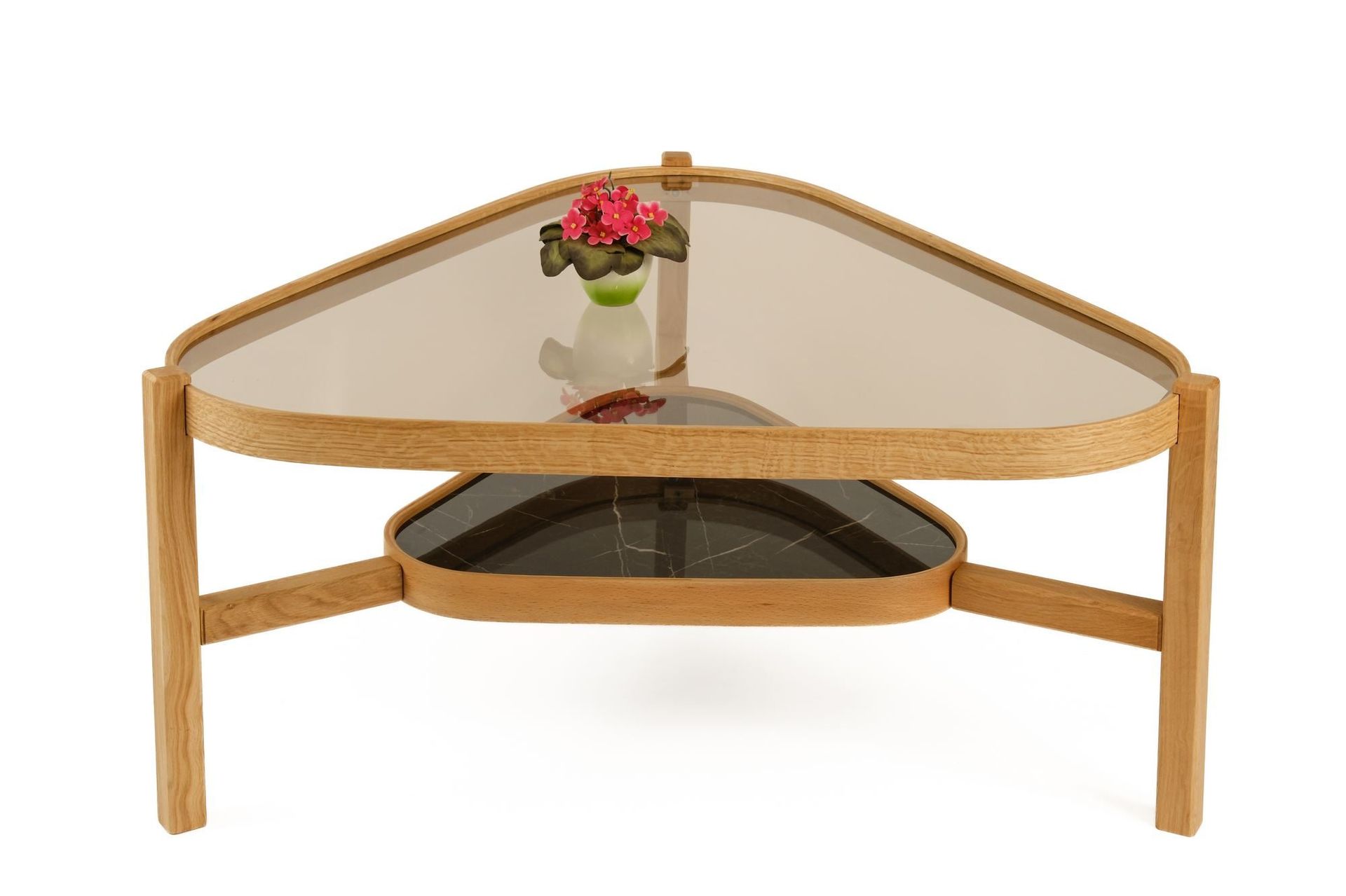 Salongbord Wallxpert Capella (95 x 48 x 95 cm) Eik svart marmor - Eik og svart marmor