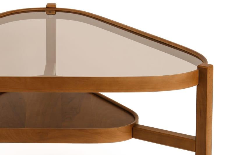 Salongbord Wallxpert Capella (95 x 48 x 95 cm) Valnøtt transparent - Valnøtt - Møbler - Bord - Sofabord