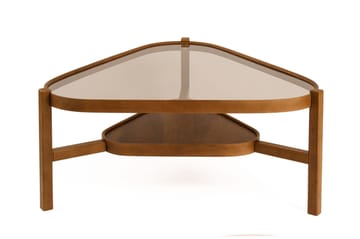 Salongbord Wallxpert Capella (95 x 48 x 95 cm) Valnøtt transparent - Valnøtt - Møbler - Bord - Sofabord