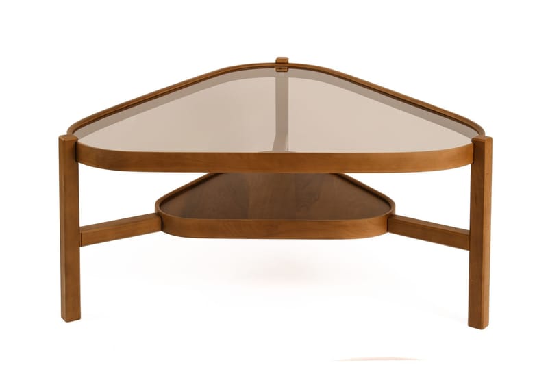 Salongbord Wallxpert Capella (95 x 48 x 95 cm) Valnøtt transparent - Valnøtt - Møbler - Bord - Sofabord