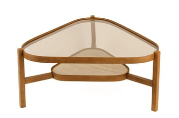 Salongbord Wallxpert Capella (95 x 48 x 95 cm) Valnøtt travertin - Valnøtt og travertin - Møbler - Bord - Sofabord