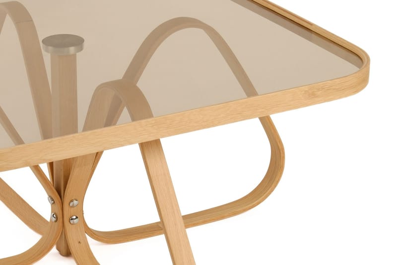 Salongbord Wallxpert Dubai (90 x 48 x 90 cm) Eik transparent - Eik - Møbler - Bord - Sofabord