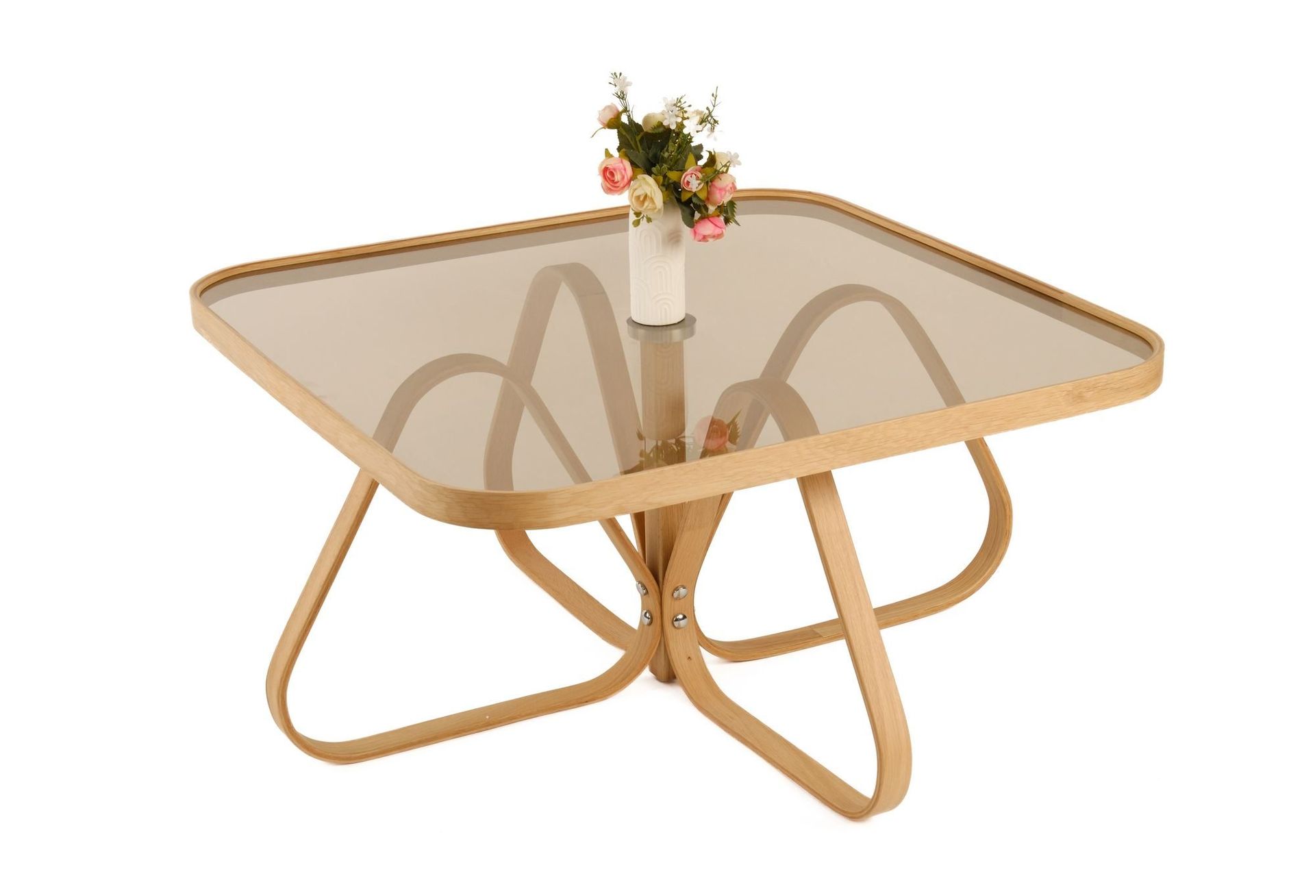 Salongbord Wallxpert Dubai (90 x 48 x 90 cm) Eik transparent - Eik