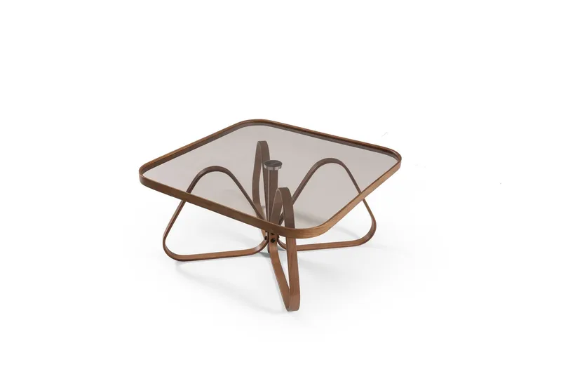 Salongbord Wallxpert Dubai (90 x 48 x 90 cm) Valnøtt transparent - Valnøtt - Møbler - Bord - Sofabord