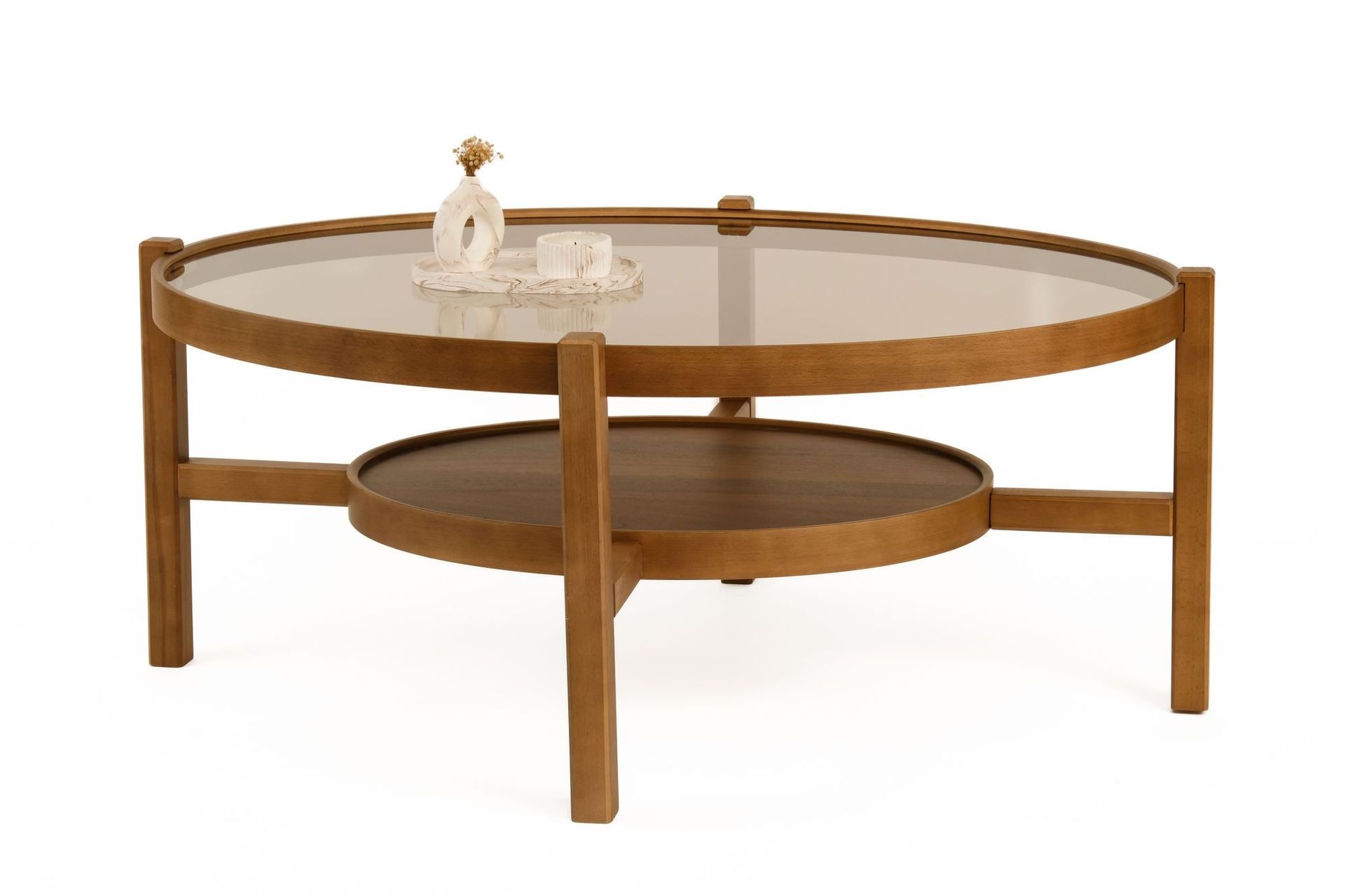 Salongbord Wallxpert Harmony (110 x 48 x 80 cm) Valnøtt transparent - Valnøtt