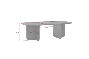 Salrin Rektangulært Sofabord 120 cm med Skulpturelle Kryssede Ben i Tre - Brun - Møbler - Bord - Sofabord
