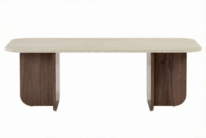 Salrin Sofabord 120x41x60 cm - Travertin, Venezia valnøtt - Møbler - Bord - Sofabord