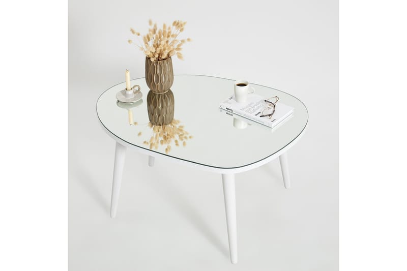 Samtens Sofabord 75 cm - Hvit - Møbler - Bord - Sofabord
