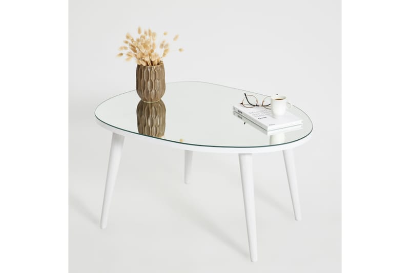 Samtens Sofabord 75 cm - Hvit - Møbler - Bord - Sofabord