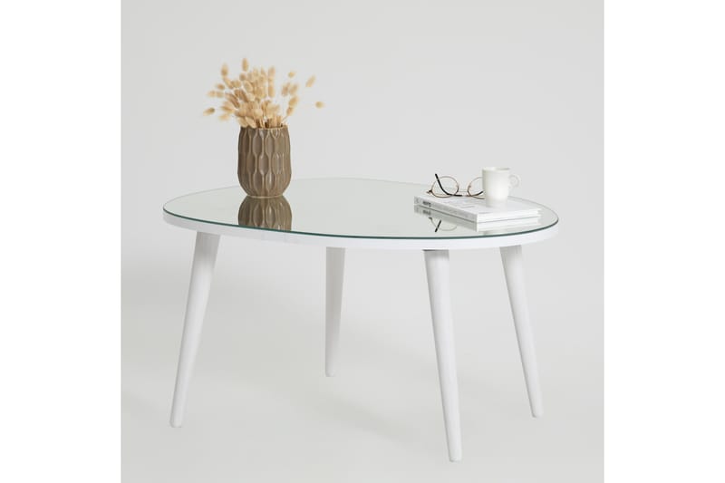 Samtens Sofabord 75 cm - Hvit - Møbler - Bord - Sofabord