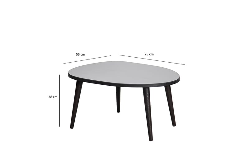 Samtens Sofabord 75 cm - Svart - Møbler - Bord - Sofabord