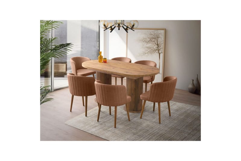 Samtens Spisebord 180 cm Rektangulær - Valnøtt - Møbler - Bord - Spisebord & kjøkkenbord