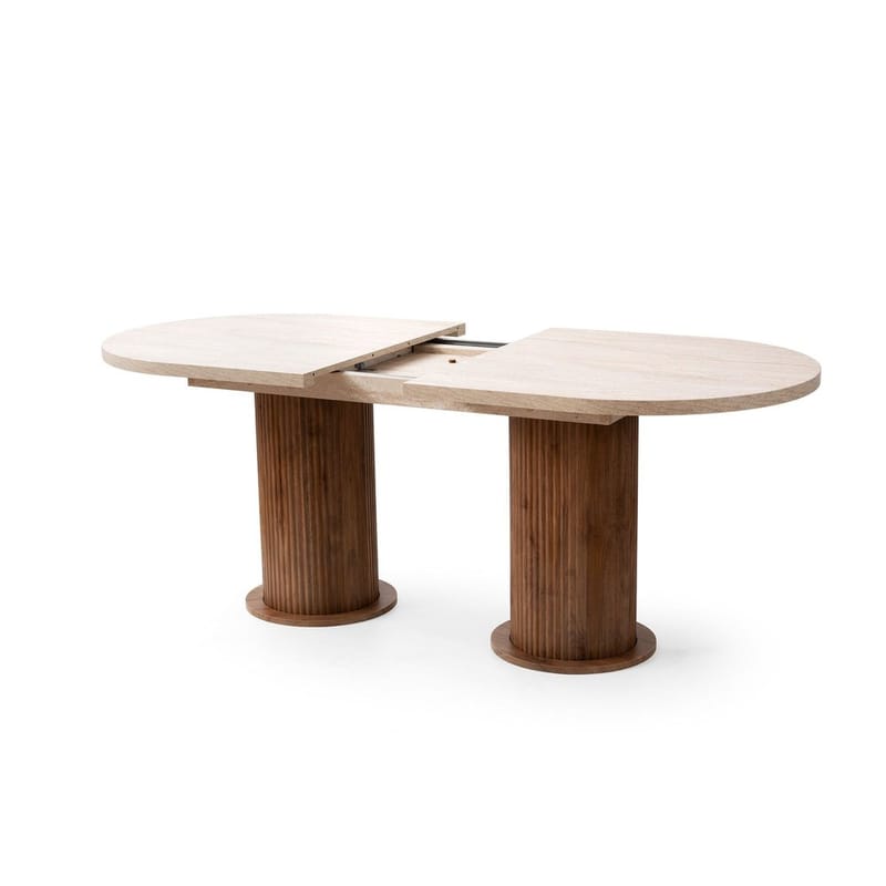 Samtens Spisebord Oval 180 cm - Brun/Taupe - Møbler - Bord - Spisebord & kjøkkenbord