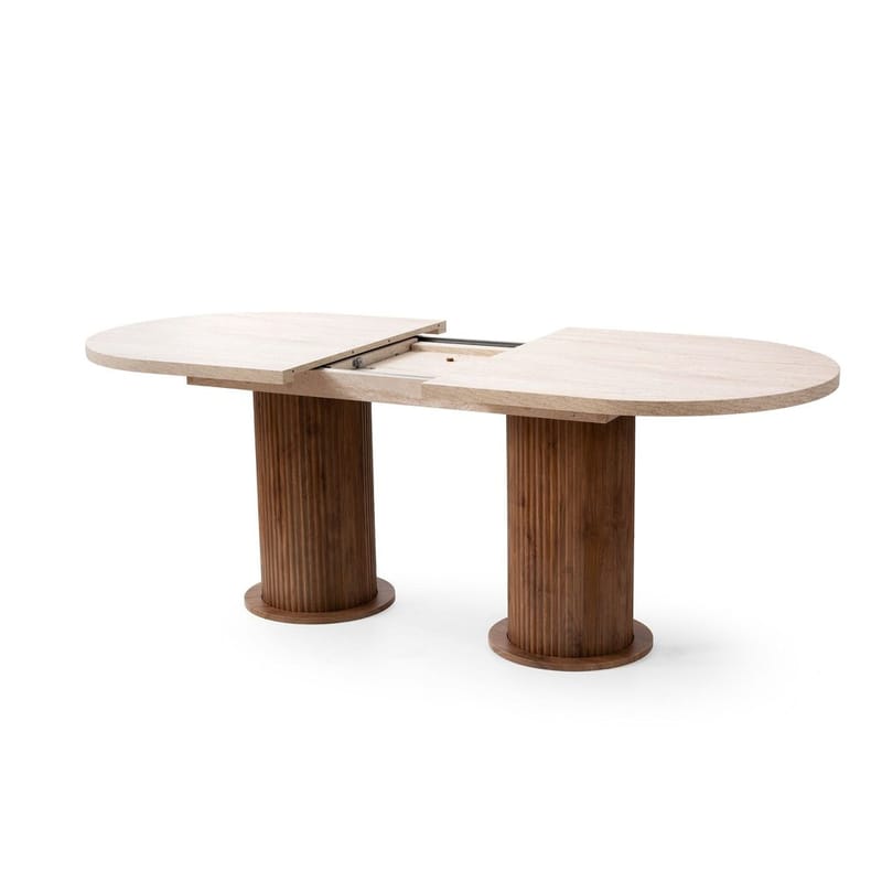 Samtens Spisebord Oval 180 cm - Brun/Taupe - Møbler - Bord - Spisebord & kjøkkenbord