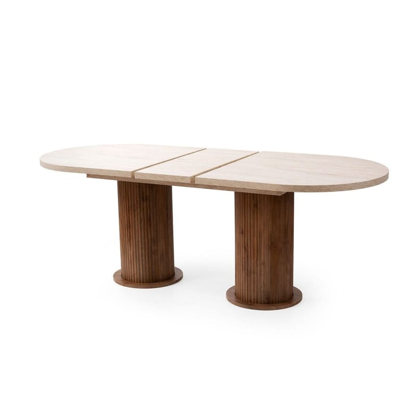 Samtens Spisebord Oval 180 cm - Brun/Taupe - Møbler - Bord - Spisebord & kjøkkenbord