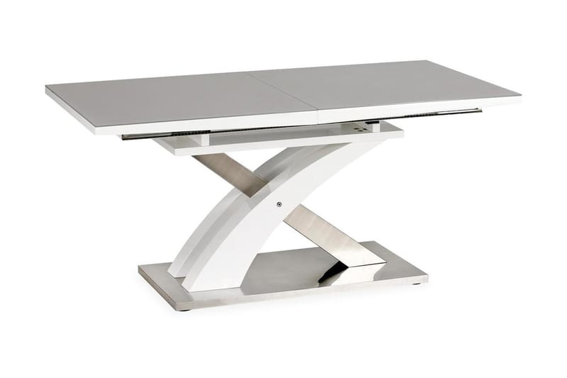 Sandor Forlengningsbart Spisebord 160 cm - Grå/Hvit - Spisebord & kjøkkenbord