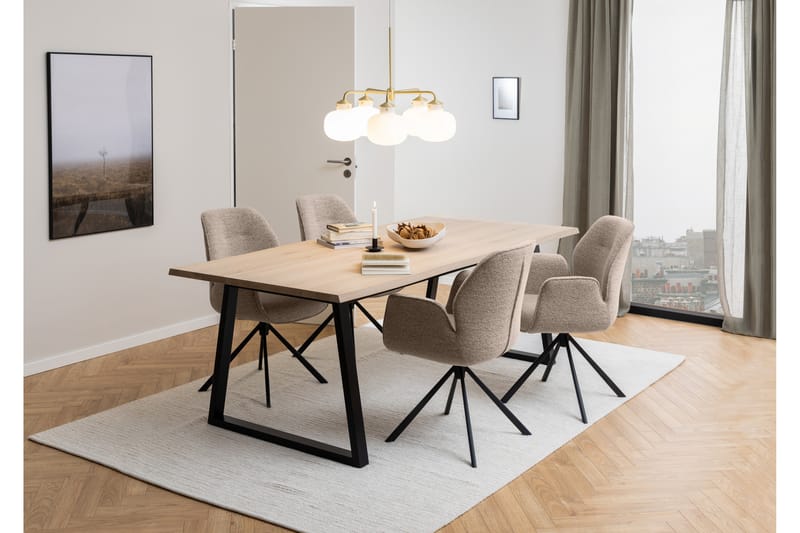 Saneha Spisebord 220x100 cm - Hvid - Spisebord & kjøkkenbord