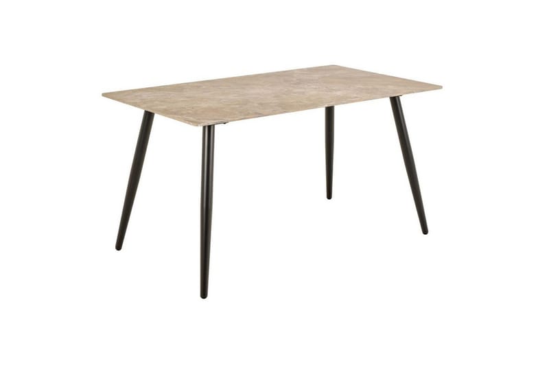Sanjoan Spisegruppe 140 Cm + 4 Zabinka Spisestoler - Grå/Beige/Svart - Møbler - Bord - Spisegrupper