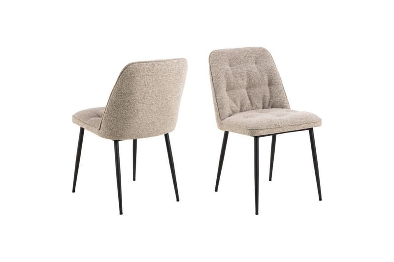 Sanjoan Spisegruppe 140 Cm + 4 Zabinka Spisestoler - Grå/Beige/Svart - Møbler - Bord - Spisegrupper