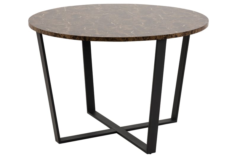Sansi Spisebord 110 cm Rund - Brun - Spisebord & kjøkkenbord