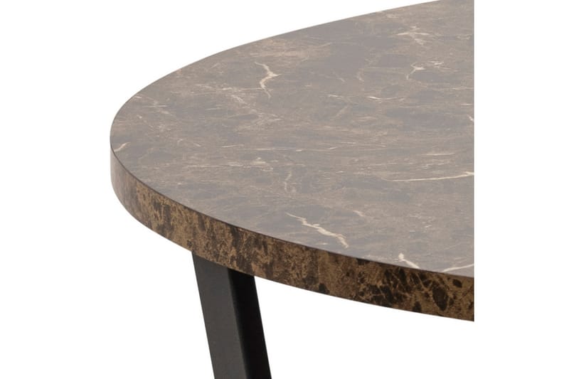 Sansi Spisebord 110 cm Rund - Brun - Spisebord & kjøkkenbord