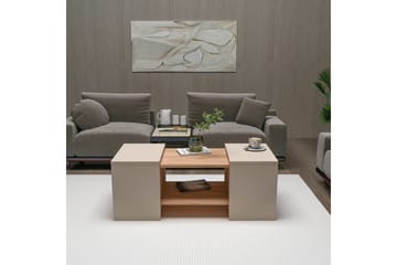 Sarte Sofabord 100x37 cm - Beige/Lys Brun/Tre - Møbler - Bord - Sofabord