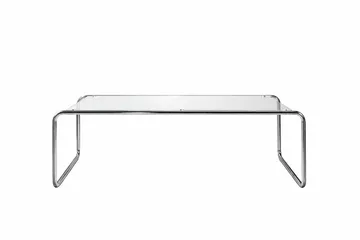 Saturnus Rektangulært Sofabord 120 cm i Glass og Metall - Klar - Møbler - Bord - Sofabord