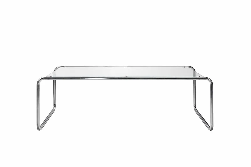 Saturnus Rektangulært Sofabord 120 cm i Glass og Metall - Klar - Møbler - Bord - Sofabord